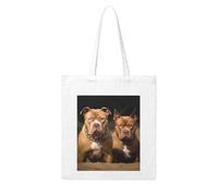 LKVNSWERT Pitbull Sac fourre-tout en toile pour femme - Sacs d'épicerie réutilisables - Sac à main fourre-tout à bandoulière, Chiens Pitbull, Taille unique