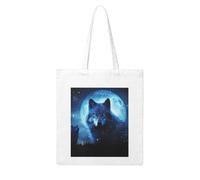 LKVNSWERT Pitbull Sac fourre-tout en toile pour femme - Sacs d'épicerie réutilisables - Sac à main fourre-tout à bandoulière, Loups, One Size