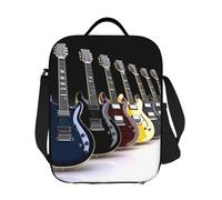 LKVNSWERT Sac à déjeuner isotherme pour homme et femme - Motif guitare électrique - Anti-fuite - Pour le travail, les voyages et l'extérieur