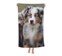 LKVNSWERT Serviette de bain Berger australien super douce et absorbante en microfibre pour salle de bain, salle de sport, spa et hôtel 81,3 x 132,1 cm