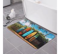 LKVNSWERT Tapis de bain en pierre pour salle de bain - Tapis de bain en terre de diatomée super absorbant - Tapis de sol pour planche de surf - Séchage rapide - Tapis de douche en diatomite pour