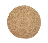 Lkw Ogechi Sets de Table Ronds 38cm Tapis de Table Tissés en Fil de Coton Lot de 4 - Sets de Table Ronds Tissés Sets de Table Tressés Lavables et Antidérapants pour Table à Manger de Cuisine