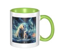 LKWSCGHM Polar Bears - Tasse à café avec poignée en porcelaine pour boissons chaudes/froides, tasse à thé en céramique pour homme et femme, tasse à café amusante pour pendaison de crémaillère, mariage