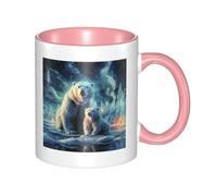 LKWSCGHM Polar Bears - Tasse à café avec poignée en porcelaine pour boissons chaudes/froides, tasse à thé en céramique pour homme et femme, tasse à café amusante pour pendaison de crémaillère, mariage