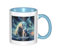 LKWSCGHM Polar Bears - Tasse à café avec poignée en porcelaine pour boissons chaudes/froides, tasse à thé en céramique pour homme et femme, tasse à café amusante pour pendaison de crémaillère, mariage