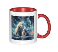 LKWSCGHM Polar Bears - Tasse à café avec poignée en porcelaine pour boissons chaudes/froides, tasse à thé en céramique pour homme et femme, tasse à café amusante pour pendaison de crémaillère, mariage