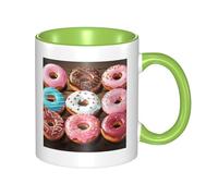 LKWSCGHM Tasses à café en forme de donuts avec poignée - 325 ml - Grande tasse en porcelaine pour boissons chaudes/froides - Tasses à thé en céramique pour homme et femme - Cadeau amusant pour