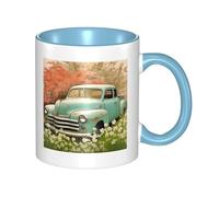 LKWSCGHM Tasses à café rétro en forme de voiture avec poignée de 325 ml pour boissons chaudes/froides, tasses à thé en céramique pour homme et femme, tasse à café amusante, cadeau de pendaison de