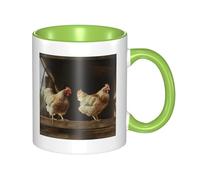 LKWSCGHM Trois tasses à café en forme de poules avec poignée de 325 ml - Grande tasse en porcelaine pour boissons chaudes/froides - Tasses à thé en céramique pour homme et femme - Tasse à café