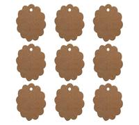 LKXHarleya 100PCS Étiquette Suspendue pour Fleur, 6cm Étiquettes Cadeaux en Papier Kraft pour Mariages, Anniversaires et fêtes, Marron