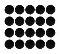 LKXHarleya 20PCS Boule de Tricot Ronde, 16mm Perles en Bois à Crocheter pour la création de Bracelets et Colliers, Bijoux et Loisirs créatifs, Noir