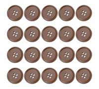 LKXHarleya 20PCS Boutons Ronds en résine à 4 Trous pour Loisirs créatifs, 20mm Boutons pour Coudre Un Costume, Une Chemise ou Un Manteau décorations de Noël à Faire soi-même, Café