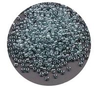 LKXHarleya 32 000 Perles d'espacement en Verre, Perles de rocaille Rondes translucides de 2 mm pour la création de Bijoux, Gris