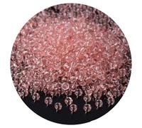 LKXHarleya 32 000 Perles intercalaires Rondes en Verre Transparent de 2 mm pour la Fabrication de Bijoux, Loisirs créatifs, Rose Clair. 1