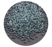 LKXHarleya 330 Perles intercalaires Rondes, 3 mm, Perles de rocaille en Verre Transparentes, pour la Fabrication de Bijoux, Loisirs créatifs, Gris