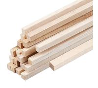 LKXHarleya 50PCS Bâtonnets de Bricolage Non Finis, 2x10x200mm Bande carrée en Bois de balsa pour la Construction de maquettes et d'objets d'art, Naturel