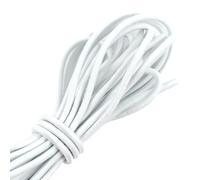 LKXHarleya Cordon élastique extensible, 10 m, pour la couture, le camping, les activités de plein air et le bricolage, blanc