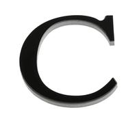 LKXHarleya Lettre décorative en plastique 20 cm, Noir C | Sticker mural 3D autocollant 26 lettres pour la maison