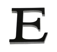 LKXHarleya Lettre décorative en plastique 20 cm, Noir E | Sticker mural 3D autocollant 26 lettres pour la maison