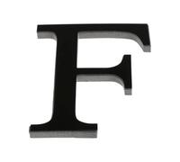 LKXHarleya Lettre décorative en plastique 20 cm, Noir F | Sticker mural 3D autocollant 26 lettres pour la maison