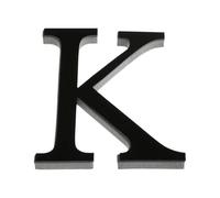 LKXHarleya Lettre décorative en plastique 20 cm, Noir K | Sticker mural 3D autocollant 26 lettres pour la maison