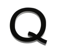 LKXHarleya Lettre décorative en plastique 20 cm, Noir Q | Sticker mural 3D autocollant 26 lettres pour la maison