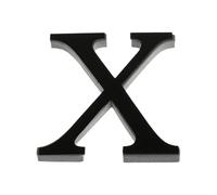 LKXHarleya Lettre décorative en plastique 20 cm, Noir X | Sticker mural 3D autocollant 26 lettres pour la maison