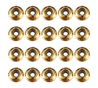 LKXHarleya Lot de 20 Perles de réglage en Acier Inoxydable avec Anneau en Silicone antidérapant, Perles d'espacement de butée dorées, Perles en Vrac