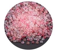 LKXHarleya Lot de 32 000 Perles d'espacement en Verre, Perles de rocaille Rondes translucides de 2 mm pour la création de Bijoux, Collection Rose