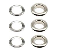 LKXHarleya Lot de 50 œillets Ronds en métal de 2,5 mm avec rondelle pour Chaussures, vêtements, Sacs, bâches, Rideaux, Loisirs créatifs, argentés.