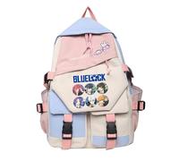 LKY STAR Anime Blue Lock Merch Unisexe Sac à dos Garçons Filles Loisir Backpack Nylon Cartable Imperméable Daypacks Fashion Décontracté Bag College Pack