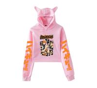 LKY STAR Anime Haikyuu Sweat à Capuche Imprimé à Manches Longues avec Oreilles de Chat pour Femmes et Filles