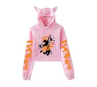 LKY STAR Anime Haikyuu Sweat à Capuche Imprimé à Manches Longues avec Oreilles de Chat pour Femmes et Filles