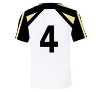LKY STAR Anime Haikyuu T-Shirt Cosplay Japanese Karasuno High School Manches Courtes Lettre Impression Nouveau Décontracté Col Rond pour Homme et garçon