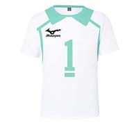 LKY STAR Anime Haikyuu T-Shirt Cosplay Japanese Karasuno High School Manches Courtes Lettre Impression Nouveau Décontracté Col Rond pour Homme et garçon
