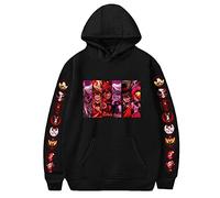 LKY STAR Anime Hazbin Hotel Merch pour Garçon Fille Anime Sweats à Capuche Charlie Morningstar Vaggie Sweatshirt Cosplay Hoodies