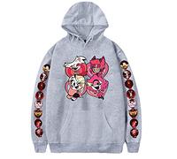 LKY STAR Anime Hazbin Hotel Merch pour Garçon Fille Anime Sweats à Capuche Charlie Morningstar Vaggie Sweatshirt Cosplay Hoodies