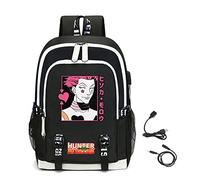 LKY STAR Anime Hisoka Sacs à Dos Loisir Homme Femme Hunter X Hunter Backpack avec port de Charge USB et Prise Casque