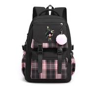 LKY STAR Anime Spy x Family Sac à Dos pour Étudiants Unisexe Sacs D'école avec Pendentif en Peluche Homme Femme Ados Outdoor Voyage Ecole Sacs Scolaires
