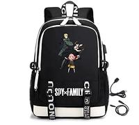 LKY STAR Anime Spy x Family Sacs à Dos Loisir Homme Femme Backpack Anya Forger Cosplay Cartable avec port de Charge USB et Prise Casque