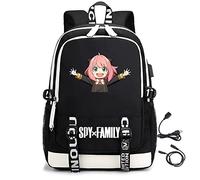 LKY STAR Anime Spy x Family Sacs à Dos Loisir Homme Femme Backpack Anya Forger Cosplay Cartable avec port de Charge USB et Prise Casque