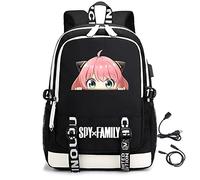 LKY STAR Anime Spy x Family Sacs à Dos Loisir Homme Femme Backpack Anya Forger Cosplay Cartable avec port de Charge USB et Prise Casque