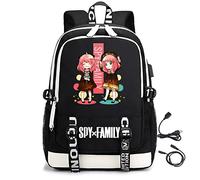 LKY STAR Anime Spy x Family Sacs à Dos Loisir Homme Femme Backpack Anya Forger Cosplay Cartable avec port de Charge USB et Prise Casque