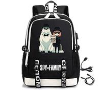 LKY STAR Anime Spy x Family Sacs à Dos Loisir Homme Femme Backpack Anya Forger Cosplay Cartable avec port de Charge USB et Prise Casque