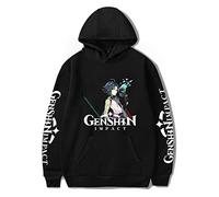 LKY STAR Genshin Impact Sweats à Capuche Sweatshir Langarm pour Garçons Filles XIAO Jean Anime Cosplay Hoodie