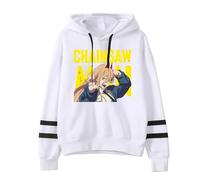 LKY STAR Sweat à Capuche Anime Chainsaw Man avec Graphique de Personnages, Pull Décontracté Unisexe
