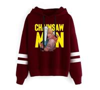 LKY STAR Sweat à Capuche Anime Chainsaw Man avec Graphique de Personnages, Pull Décontracté Unisexe
