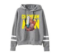 LKY STAR Sweat à Capuche Anime Chainsaw Man avec Graphique de Personnages, Pull Décontracté Unisexe