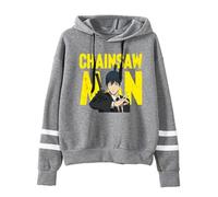 LKY STAR Sweat à Capuche Anime Chainsaw Man avec Graphique de Personnages, Pull Décontracté Unisexe