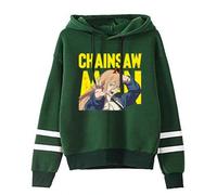 LKY STAR Sweat à Capuche Anime Chainsaw Man avec Graphique de Personnages, Pull Décontracté Unisexe